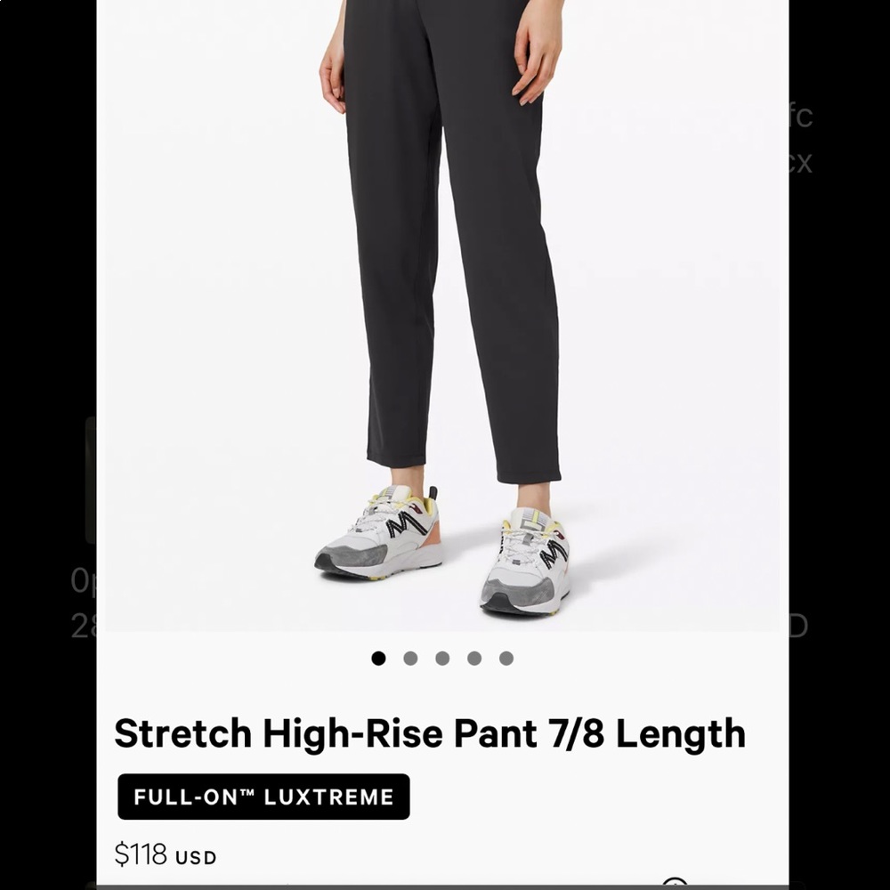 Lululemon Streth High Rise Pant 7/8 Length